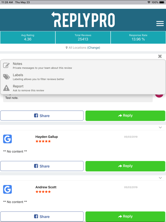 Screenshot #4 pour Reply Pro - Manage reviews