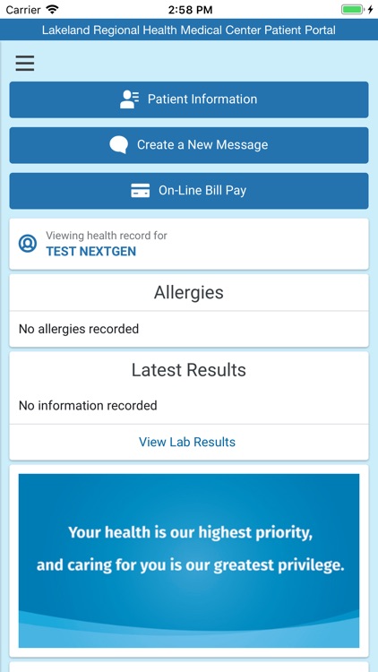 LRHMC Patient Portal