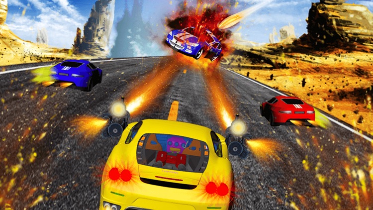 Traffic Car Racing Shooter 3D screenshot-4