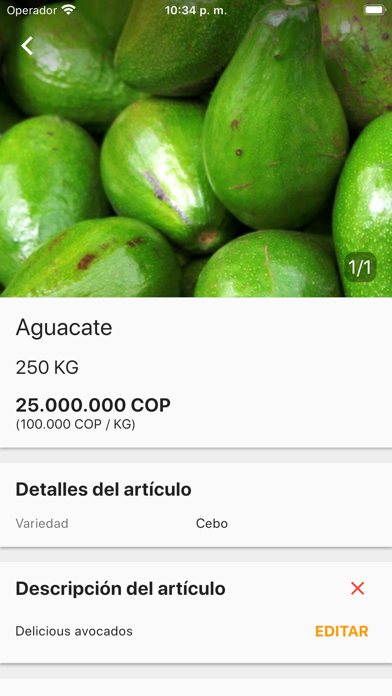 Listo: Mercado Agrícola screenshot 3
