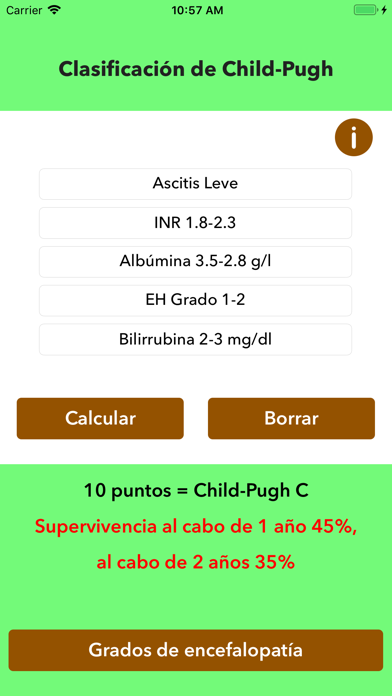 Clasificación de Child-Pugh screenshot 2