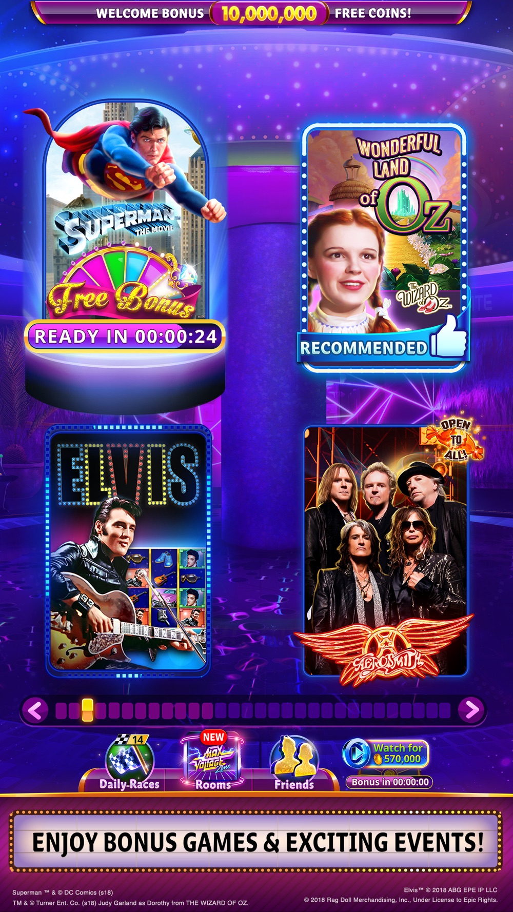 Free coins on hit it rich slots