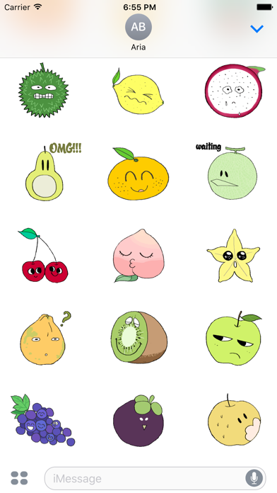 Moving Funny Fruits Face Emoji screenshot 3