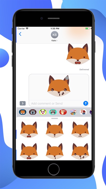 Fox Funny Emoji Stickers