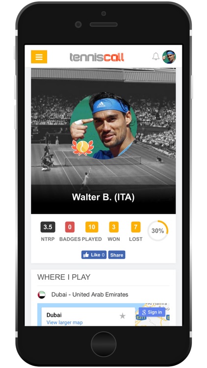TennisCall: Social Tennis App