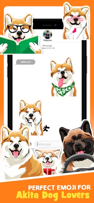 Akita Dog Cool Emojis Stickers