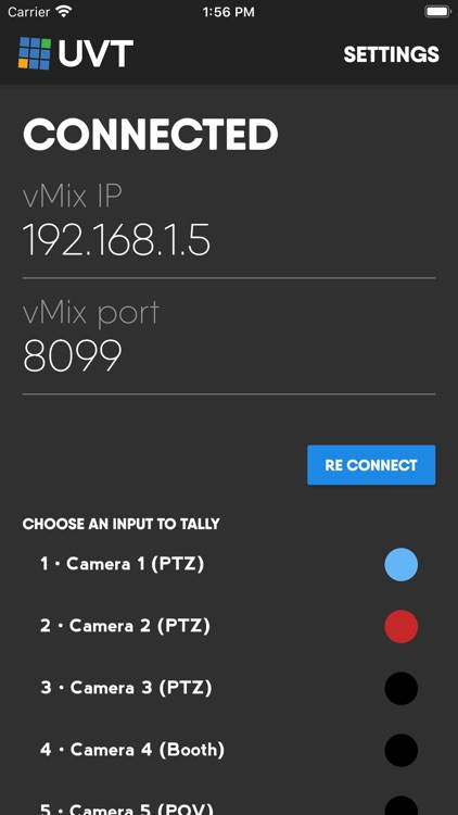Unofficial vMix Tally