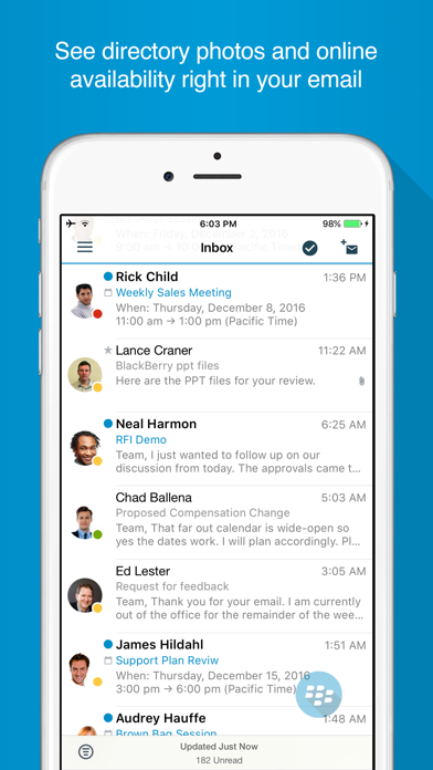BlackBerry Work screenshot1