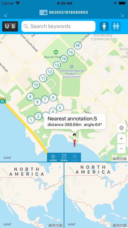 Position tracking route