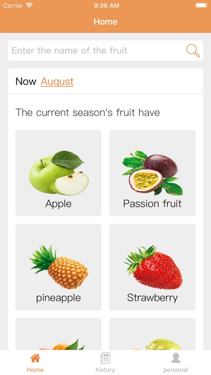 Seasonal fruit