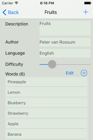 Word List Manager - náhled