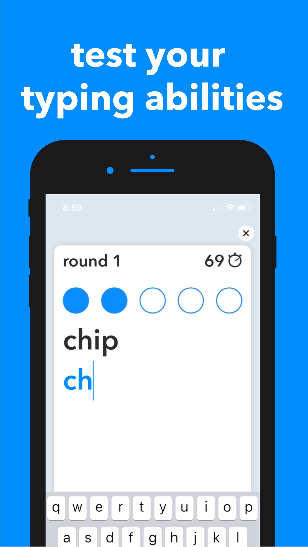 Screenshot do app Qwerty • Typing Races