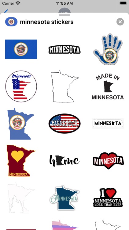 Minnesota emojis USA stickers