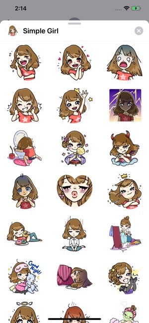 Simple Girl Sticker Pack