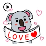 Animated Playful Koala Sticker