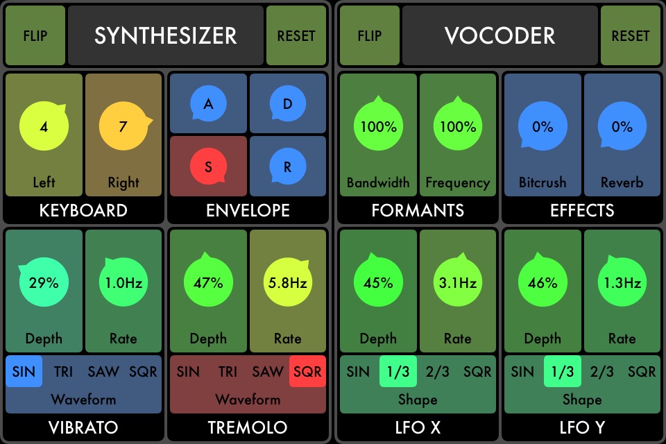 Howl: A formant synthesizer screenshot 2