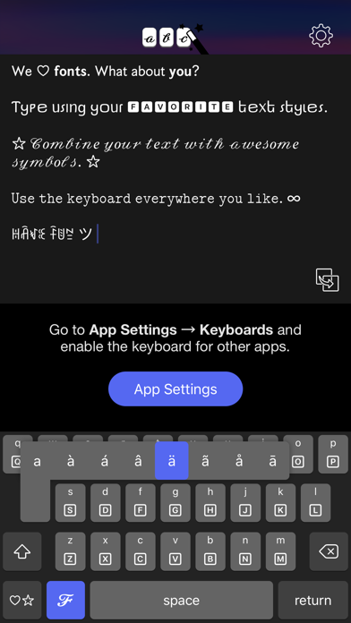 Text Designer Keyboard