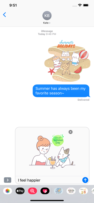 Summer & Vacation Cute Sticker(圖2)-速報App