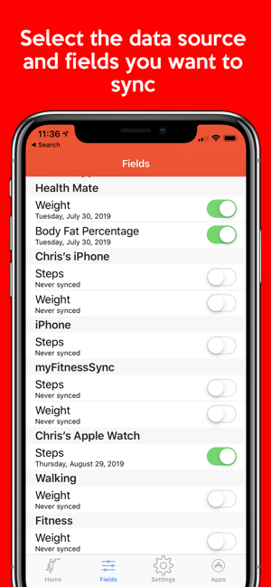 syncing apple watch to fitbit app