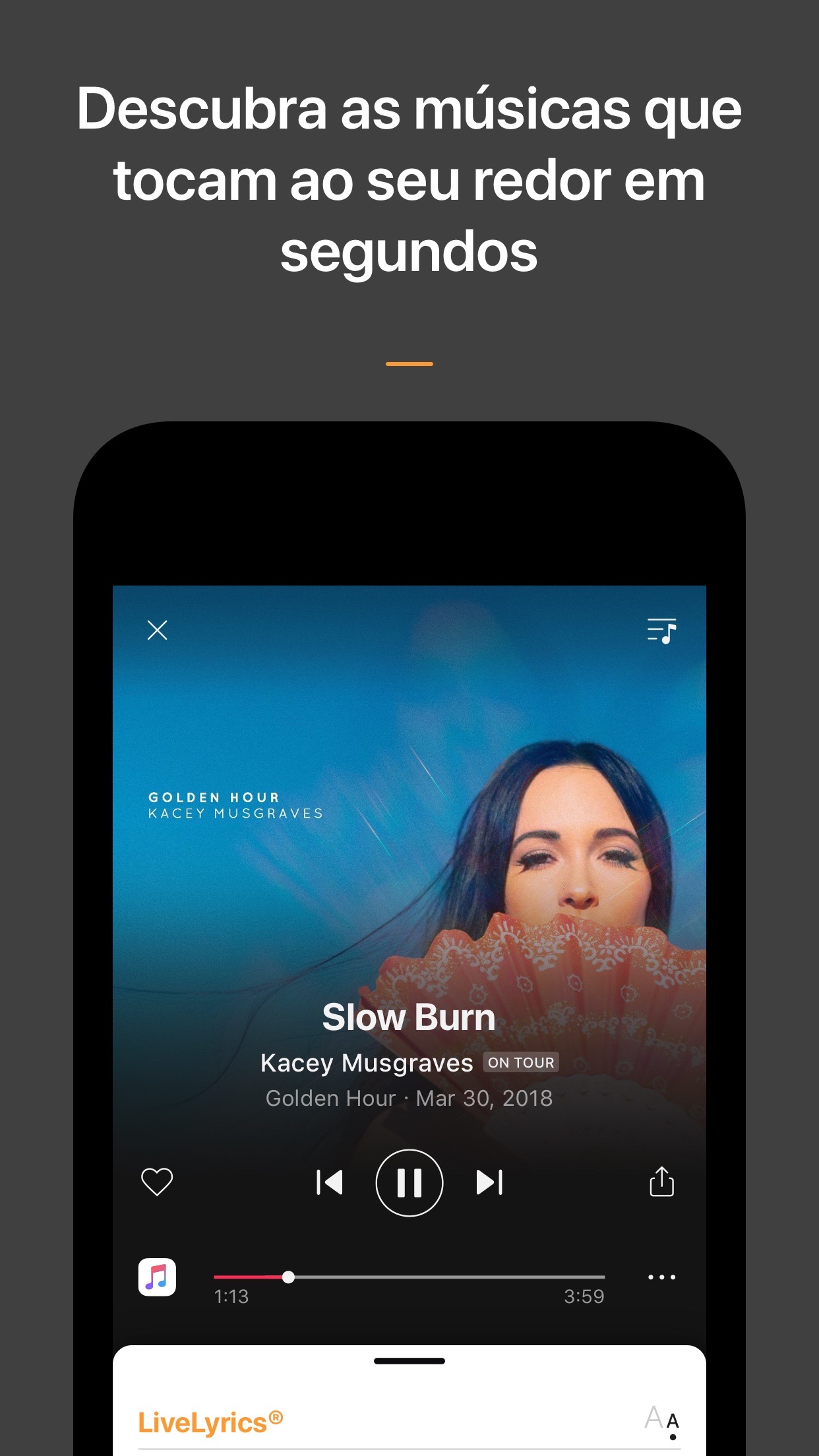 Screenshot do app SoundHound∞