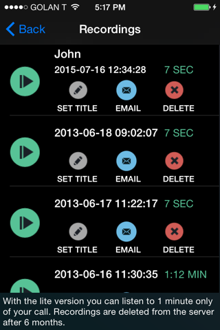 CallRec Pro - IntCall - náhled