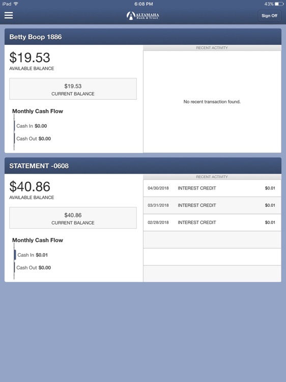 Altamaha Bank Mobile for iPad