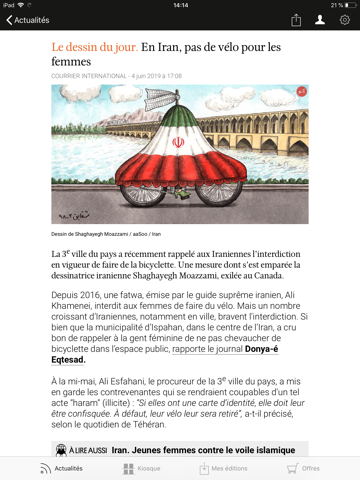 Courrier international screenshot 2