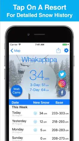 Game screenshot New Zealand Snow Map & Webcams apk