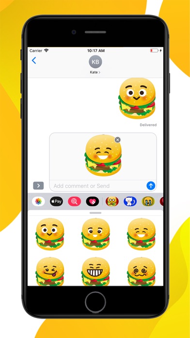 Burger Emoji Sticker screenshot 2
