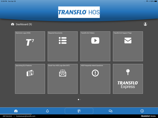 Transflo HOS screenshot 2
