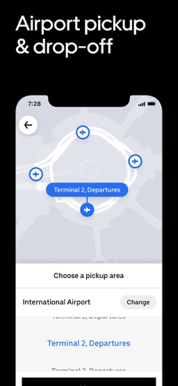 Uber app screenshot