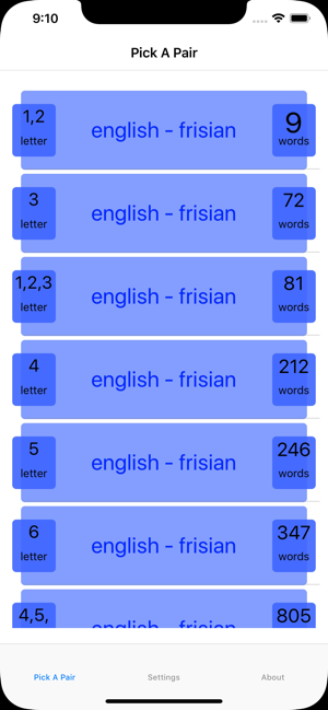 PickAPair Frisian - English