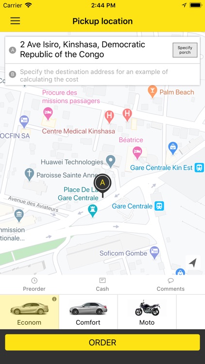 Taxomobile — Commande de taxi