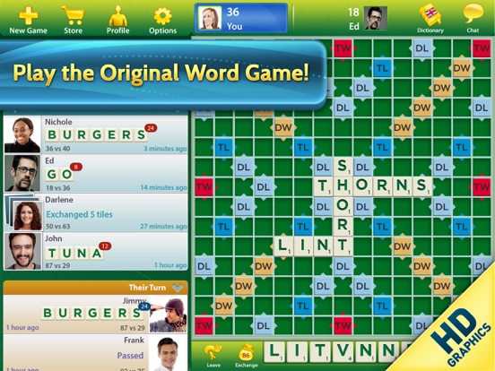 SCRABBLE™ Premium for iPad на iPad