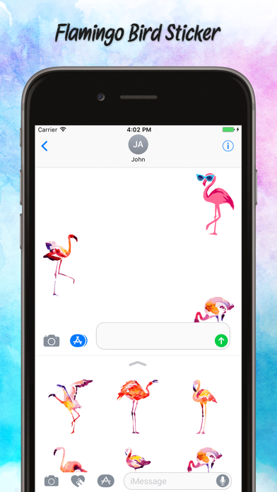 Watercolor Flamingo Stickers screenshot 3