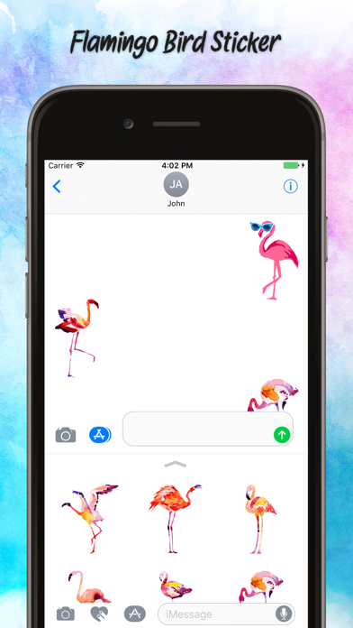 How to cancel & delete Watercolor Flamingo Stickers from iphone & ipad 3