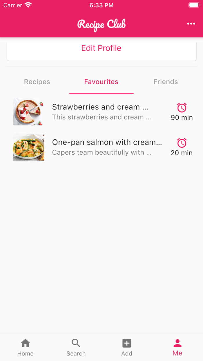 Recipe Club App