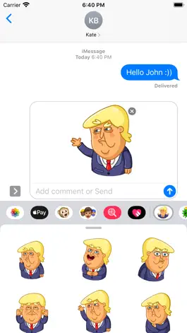 Game screenshot Trump Animations Stickers apk