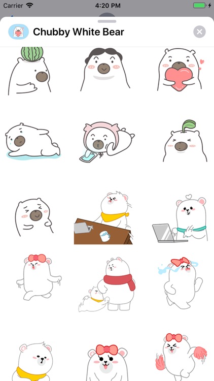 Chubby White Bear Animated