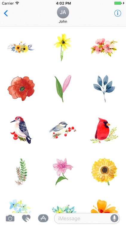 Watercolor Birds Stickers