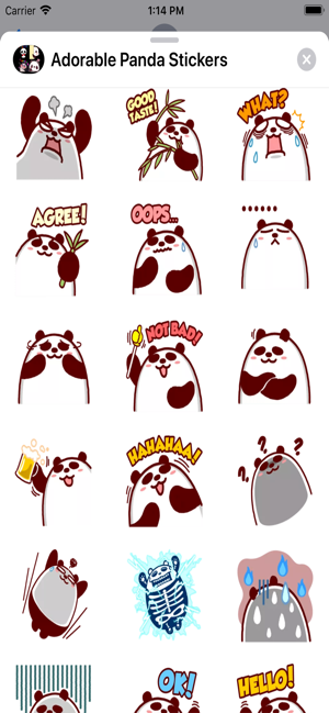 Adorable Panda Stickers(圖5)-速報App