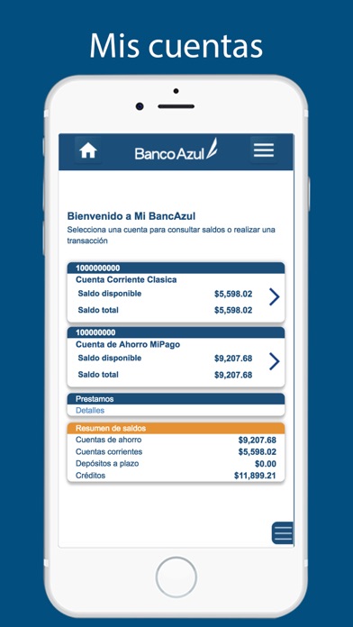 Banco Azul Movil screenshot 2