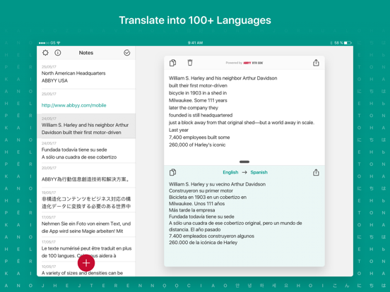 TextGrabber scan and translate iPad TextGrabber scan and translate iPad