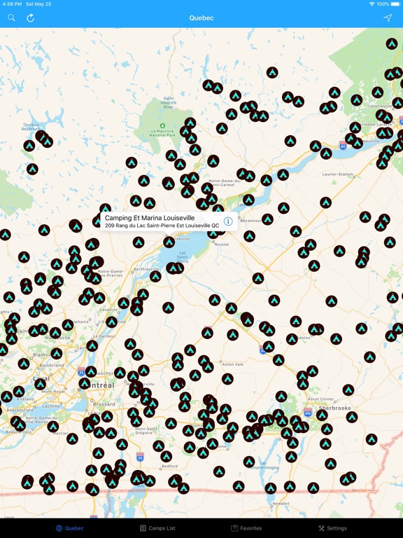 Screenshot #4 pour Quebec – Campgrounds RV Parks