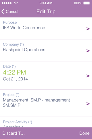 IFS Trip Tracker - náhled