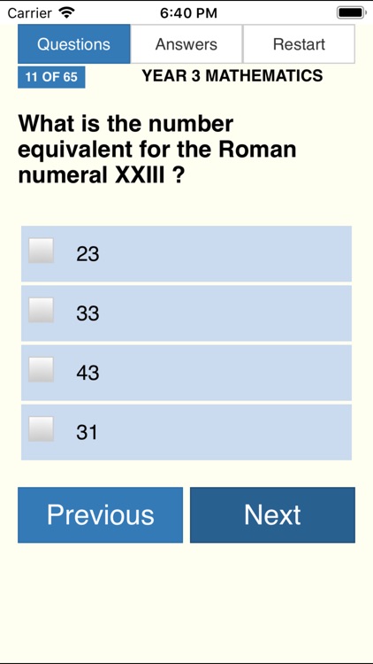 Year 3 Maths NAPLAN