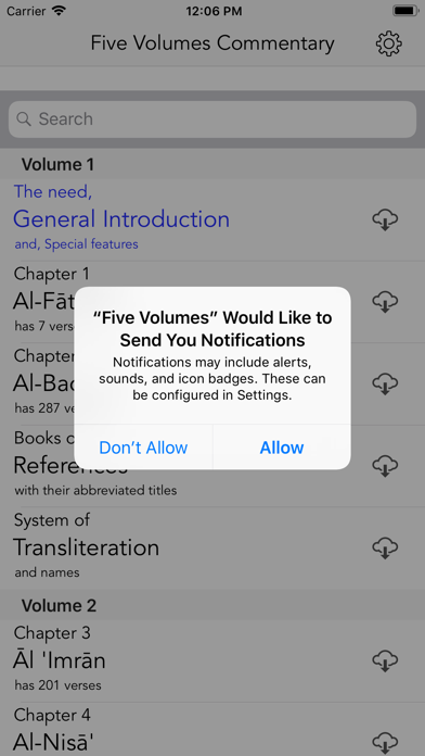 How to cancel & delete Five Volumes Commentary from iphone & ipad 1