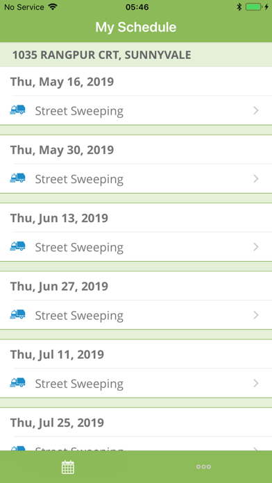 Sunnyvale Street Sweeping screenshot 2