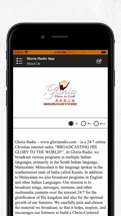 Gloria Radio App screenshot-4