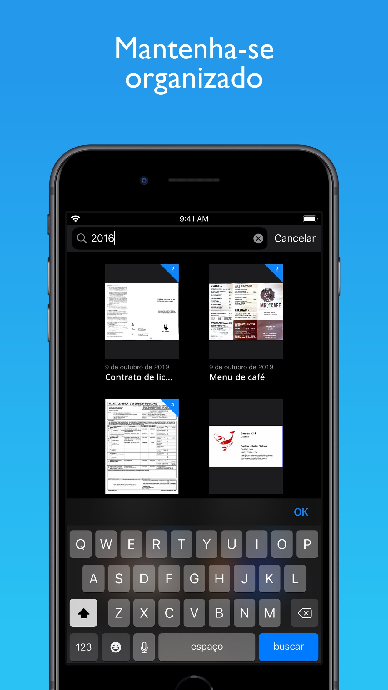 Screenshot do app JotNot Pro Scanner